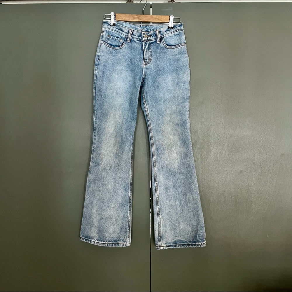 Brandy Melville Flare Women's Blue Jeans Medium Wash Size Small 100% Cotton